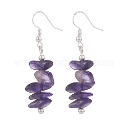 Natural Amethyst Chips Beaded Jewelry Set&nbsp;SJEW-JS01232-03