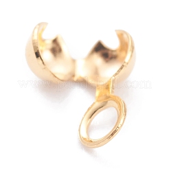 真鍮製ダルマチープ  長持ちメッキ  18KGP本金メッキ  7x6mm  穴：2mm  内径：2.5mm&nbsp;X-KK-F824-033G