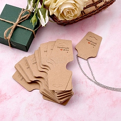 Fold Over Kraft Paper Adhesive Jewelry Display Cards for Necklace & Bracelet Display&nbsp;CDIS-YW0001-06
