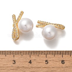 Brass Micro Pave Cubic Zirconia Pendants&nbsp;KK-B107-06G