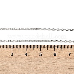 変色しにくい304ステンレススチールアズキチェーンネックレス  カニカン付き  ステンレス鋼色  19.7インチ（50cm）&nbsp;NJEW-M124-01P