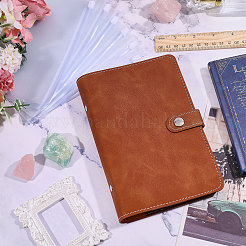A6 PUレザーノート  プラスチック製のバインダーバッグと紙で  ココナッツブラウン  190x125x27mm&nbsp;AJEW-WH0696-617