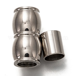 変色しにくい304ステンレススチール製のマグネット留め具と接着端  コラム  ステンレス鋼色  18x9.5mm  穴：6mm&nbsp;STAS-L254-002P