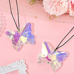 Butterfly Glass Hanging Suncatchers&nbsp;HJEW-WH20019-10A