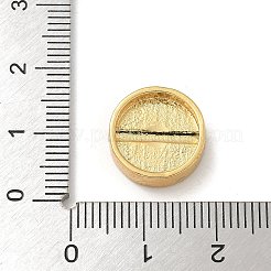 真鍮ビーズ  樹脂製の模造パウア貝  フラットラウンド  14KGP本金メッキ  V字  13.5x4mm  穴：1.6mm&nbsp;KK-U046-17G-V