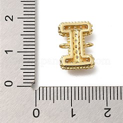 Brass Micro Pave Cubic Zirconia Letter Links&nbsp;KK-I717-04I