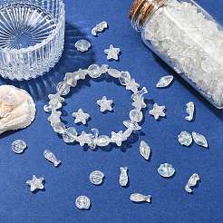 電気メッキオーシャンシリーズアクリルビーズ  ABメッキ  混合図形  透明  9~15x5.5~12x3.5~4.5mm  穴：1.2mm  約106個/20g&nbsp;OACR-CJC0020-02