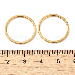 イオンプレーティング（IP）304ステンレススチールプレーンバンドリング  ゴールドカラー  usサイズ6（16.5mm）&nbsp;RJEW-I101-01A-G