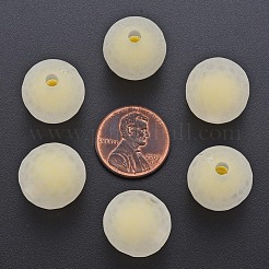 透明なアクリルビーズ  二層ビーズ  多面カット  艶消し  ラウンド  シャンパンイエロー  16mm  穴：3mm  約205個/500g&nbsp;TACR-S152-14C-A10
