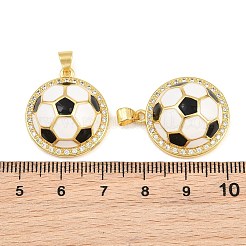Brass Micro Pave Clear Cubic Zirconia Pendants&nbsp;CU-CBA765C-04A-G