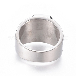 304 Stainless Steel Wide Band Rings&nbsp;RJEW-D073-15-P