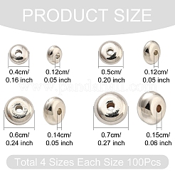 400 個 4 スタイル CCB プラスチックスペーサービーズ  フラットラウンド  ゴールドカラー  4~7x1.8~3.8mm  穴：1.2~1.5mm  100個/スタイル&nbsp;CCB-YW0001-43G