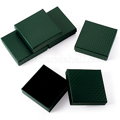 5Pcs Rhombus Textured Cardboard Jewelry Packing Boxes with Sponge Inside&nbsp;CBOX-TA0001-18E