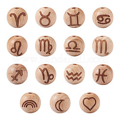 Natural Undyed Beech Beads&nbsp;WOOD-BT0001-04