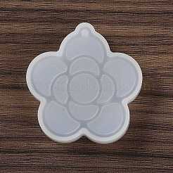 ペンダント DIY シリコン型  レジン型  UVレジン用  エポキシ樹脂工芸品作り  花  46x48x11.5mm  穴：3mm&nbsp;LS-DIY-K073-14B