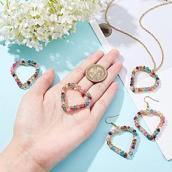 5Pcs Heart Natural Faceted Agate Pendants&nbsp;FIND-FG0001-56