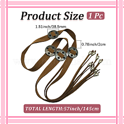 Alloy Coin Microfiber Wrap Waist Belts&nbsp;AJEW-WH20060-73B