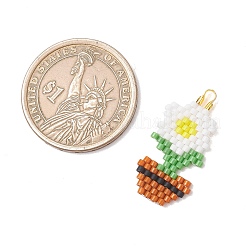 MIYUKI Glass Seed Beaded Pendants&nbsp;PALLOY-MZ01259