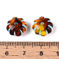 Painted Transparent Acrylic Beads&nbsp;OACR-T029-03D