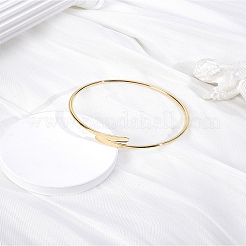 1Pc Alloy Plain Bangles for Women&nbsp;BJEW-LP0004-08G