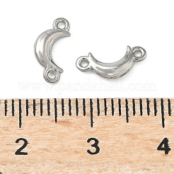 304 Stainless Steel Crescent Moon Links Connector Charms&nbsp;STAS-D211-02P