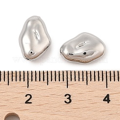 真鍮ビーズ  カドミウムフリー＆ニッケルフリー＆鉛フリー  ナゲット  プラチナメッキ  12x8x5mm  穴：1mm&nbsp;KK-L223-021P
