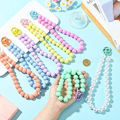 7Pcs Round Acrylic Beads Napkin Holder&nbsp;HJEW-CJ00085