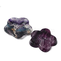 自宅のデスクトップの装飾に最適な、天然蛍石彫刻の花の置物像  79~90x80~93x11.5~13.5mm&nbsp;DJEW-A016-02