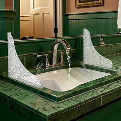 Acrylic Washbasin Waterproof Guard&nbsp;FIND-WH0366-386