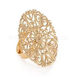 Adjustable Brass Filigree Ring Setting Components&nbsp;KK-L054-02