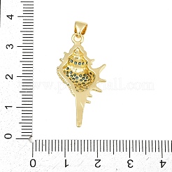 Brass Micro Pave Sky Blue Cubic Zirconia Pendants&nbsp;CU-CBA4A93-01H-G