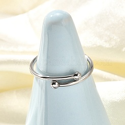304 Stainless Steel Open Cuff Rings for Women&nbsp;RJEW-F170-03P-02