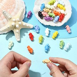 海洋生物の手作り磁器ビーズ  光沢釉の磁器  混合色  タツノオトシゴ  19.5x10.5x7.5~8mm  穴：1.8mm  32個/セット&nbsp;PORC-CJZ0001-01A