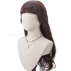 Natural Pearl and Evil Eye Jewelry Set with Bear Pendant&nbsp;SJEW-TA00004