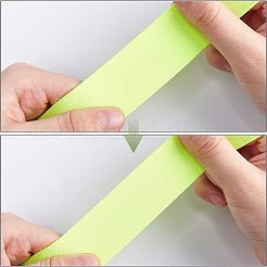 超幅広の厚手の平らなゴムバンド  ウェビング衣類縫製アクセサリー  緑黄  30mm&nbsp;EC-WH0016-A-S020