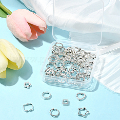 120Pcs 4 Styles Alloy Bead Frame&nbsp;FIND-SP0004-15
