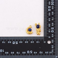 18個6スタイルラックメッキ合金エナメルペンダント  グリッターパウダー付き  ゴールドカラー  宇宙人  ミックスカラー  16~22x9~13x5.5~8mm  穴：1.4~1.5mm  3個/スタイル&nbsp;FIND-SZ0002-86