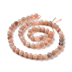 Round Natural Multi-Moonstone Beads Strands&nbsp;LS-G-I176-09-6mm