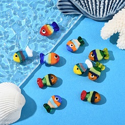 10Pcs 5 Colors Handmade Lampwork Beads&nbsp;LAMP-YW0001-62