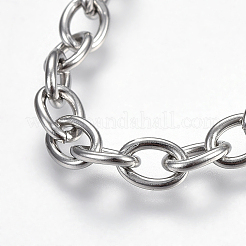Non-Tarnish 304 Stainless Steel Cable Chains Necklaces&nbsp;LS-NJEW-F242-08P