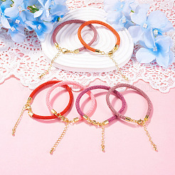 10Pcs 5 Colors 4.5MM Round Nylon Milan Cord Bracelet Making&nbsp;BJEW-TA0001-24D