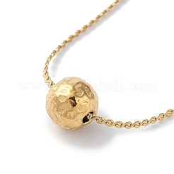 Ion Plating(IP) 304 Stainless Steel Round Ball Pendant Necklaces for Women&nbsp;NJEW-D056-01A-01G