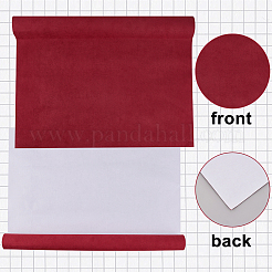 DIYフェイクスエード生地1枚  ペーパーバック付き  製本用  暗赤色  430x1000x0.3mm&nbsp;DIY-OC0011-36C