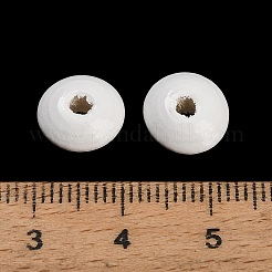 メープルウッドビーズ  ロンデル  ホワイト  10x5mm  穴：3mm&nbsp;WD-CBA7A54-06B