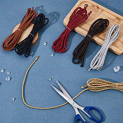 6Pcs 6 Colors Braided Imitation Leather Cords&nbsp;OCOR-DC0001-10B