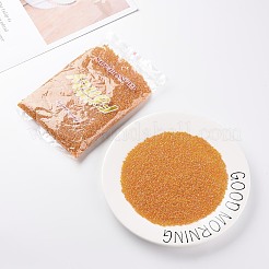 ラウンドガラスシードビーズ  透明色の虹  ラウンド  ゴールド  12/0  2mm  穴：1mm  約30000個/ポンド&nbsp;SEED-A007-2mm-169