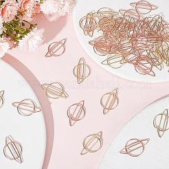 50Pcs 2 Colors Planet Shape Carbon Steel Paper Clips&nbsp;FIND-GF0004-74