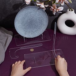 Acrylic Plate Display Stand&nbsp;ODIS-WH0081-08B