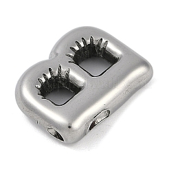 変色防止304ステンレススチールペンダント  文字B  18.5x14.5x5mm  穴：2.5mm&nbsp;STAS-K256-25B-P