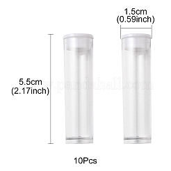 プラスチックビーズ収納ケース  トップキャップ付きビーズ保存チューブ  ボトル  透明  5.5x1.5cm  容量：2ml（0.06液量オンス）&nbsp;CON-YW0001-29